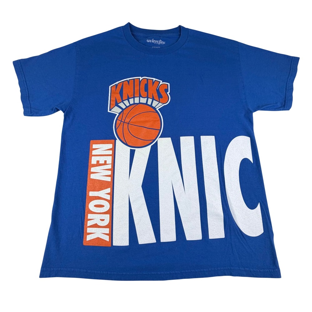 Vtg We Love Fine-Hardwood Classic NEW YORK KNICKS T-Shirt Retro Men's Size Large